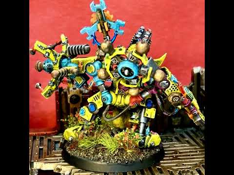 Bad Moonz colours Big Mek to get the Waaaagh moving!! #warhammerminiatures #paintingminiatures