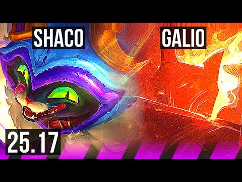SHACO & Varus vs GALIO & Ziggs (SUP) | 500+ games | KR Master | 25.17