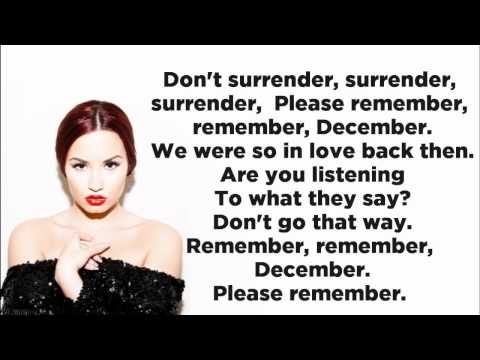 Demi Lovato - Remember December (Lyrics On Screen)
