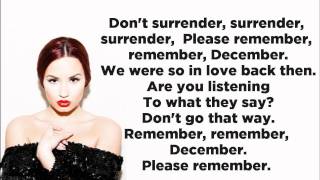 Demi Lovato - Remember December (Lyrics On Screen)