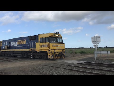 Pacific National 5MP2 Steel with NR110 and NR81 at Gheringhap heading to Perth 29/9/2022