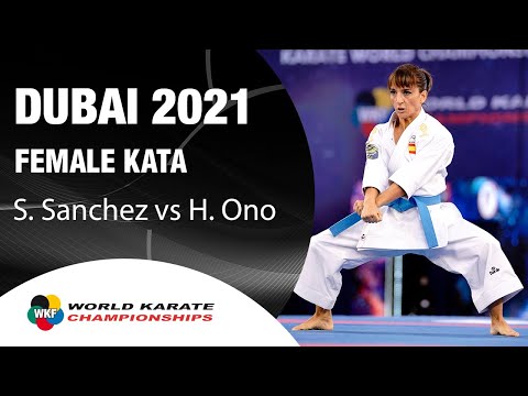 GOLD MEDAL. Female Kata: S. Sanchez - H. Ono - 2021 World Championships | WORLD KARATE FEDERATION