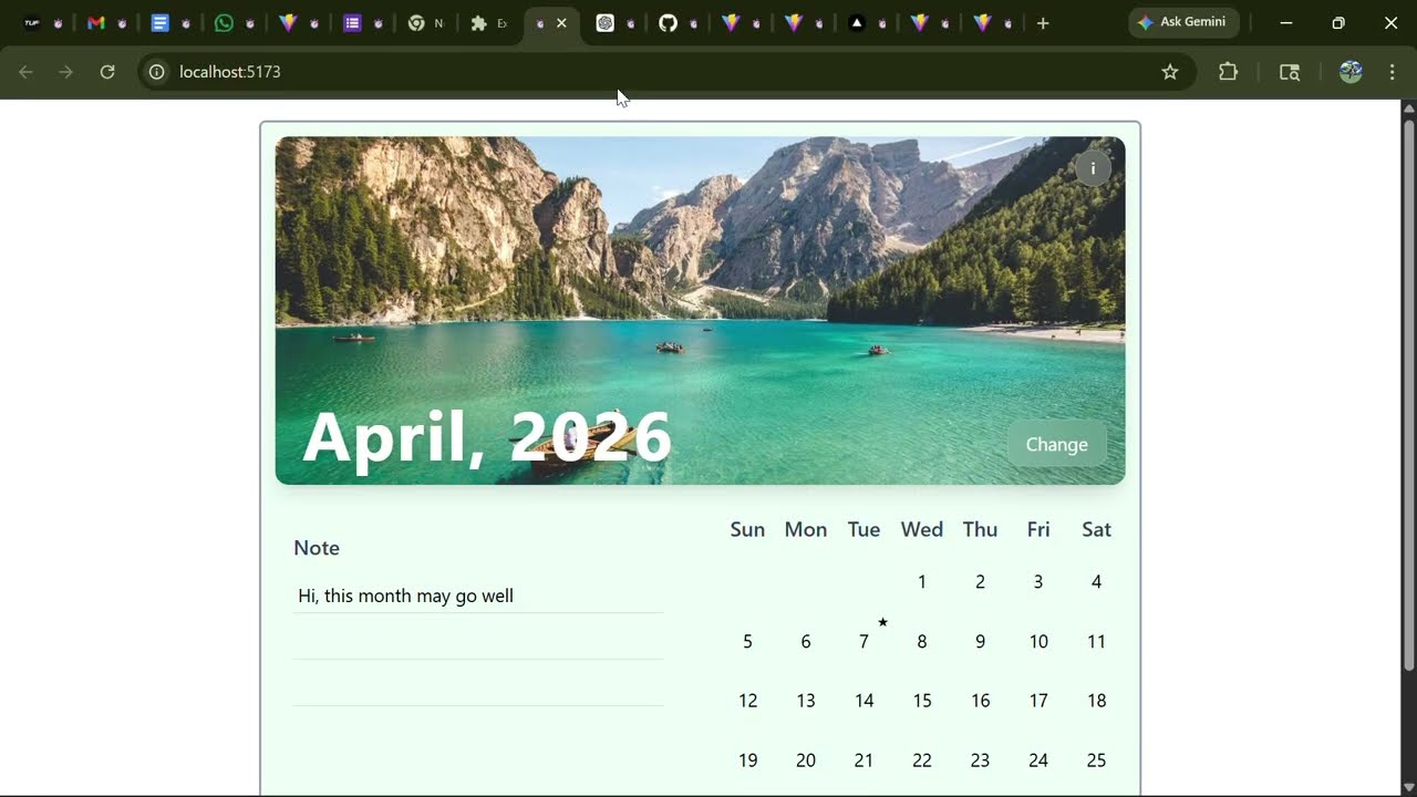 React Assignment -  Calendar - UI/UX