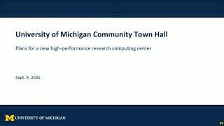 Town Hall on planned research computing center