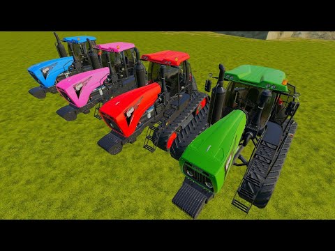 CUT AND SCATTER GRASS WITH COLORED FENDT TRACTORS - Farming Simulator 22