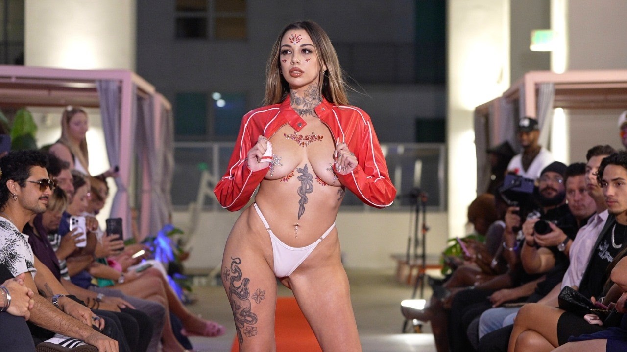 Donnys Devils | Erin Christina Bold & Daring Slow Motion Walk in 4k | Miami Swim Week