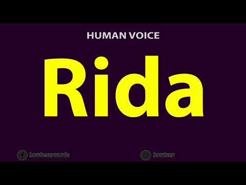 How To Pronounce Rida