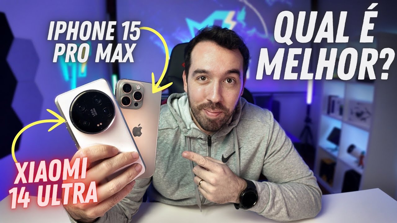 XIAOMI 14 ULTRA vs IPHONE 15 PRO MAX - MEGA COMPARATIVO COMPLETO (CÂMERAS)