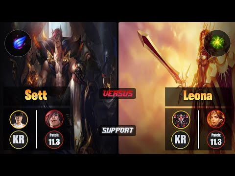 Haru SETT (Support) [Phase Rush] VS LEONA - Grandmaster KR Patch 11.3