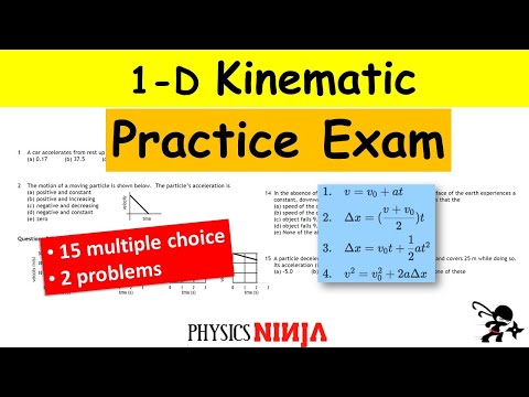 1-D Kinematics Practice Exam