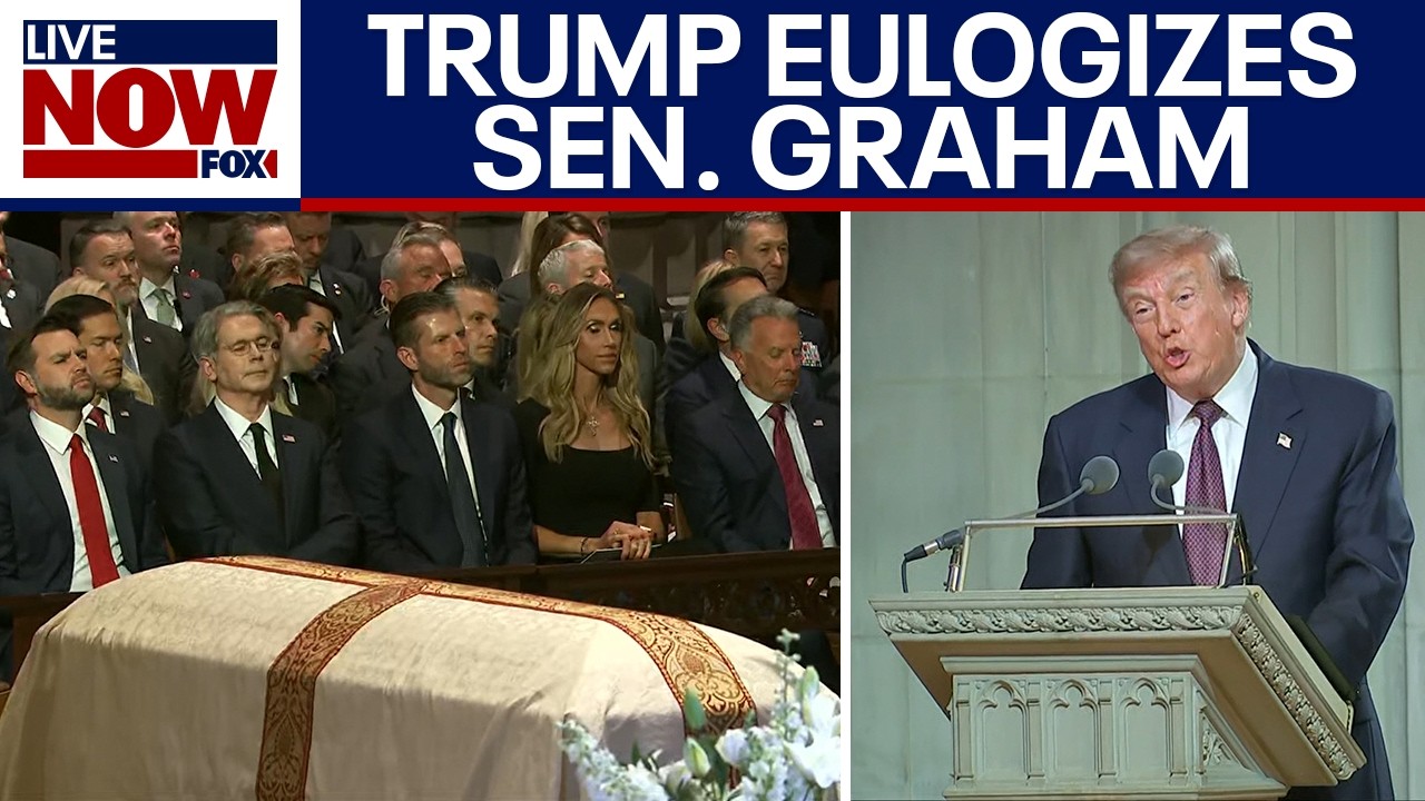 President Trump delivers eulogy at Sen. Lindsey Graham's funeral