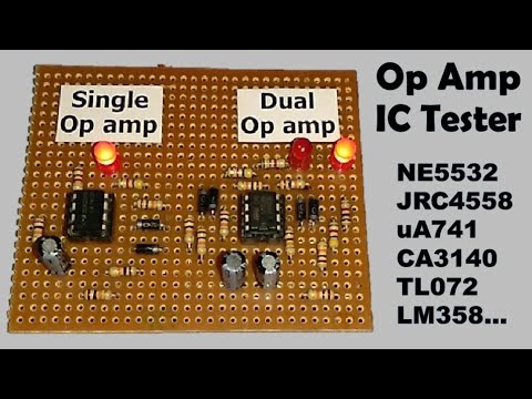 How to Check IC | Op Amp IC Tester Circuit | 4558 741 5532
