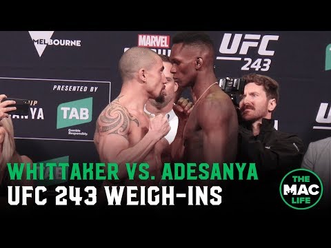 UFC 243 Official Weigh-Ins: Robert Whittaker vs. Israel Adesanya