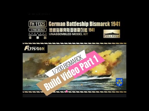 German Bismarck Build Video Part 1| FlyHawk 1/700 Scale Deluxe Edition. For the 80th Anniversary.
