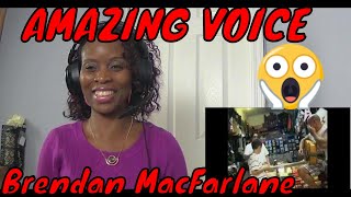 MY REACTION TO Brendan MacFarlane Shocks a Guitar Store Owner With His Amazing Singing Voice!