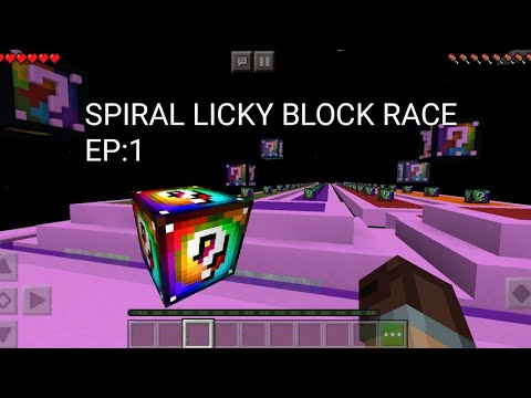 Spiral lucky Block Race!!! (With my friend Alex) | Minecraft