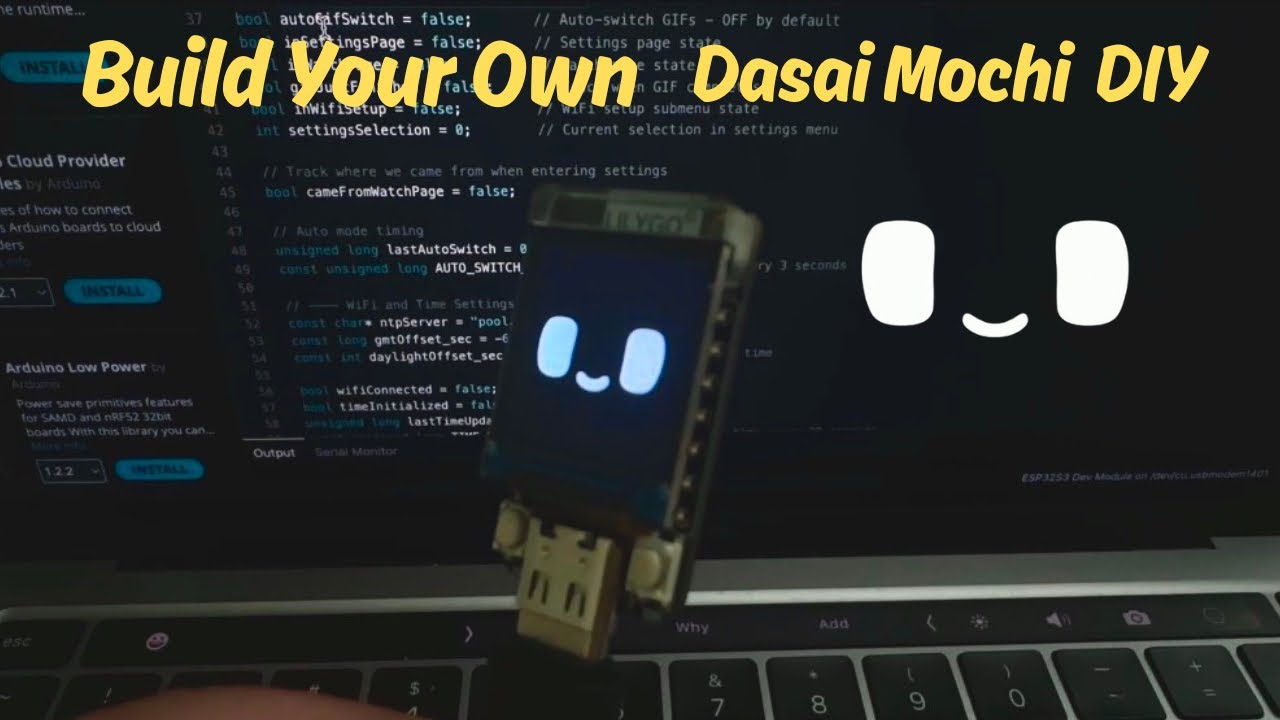  Build Your Own Dasai Mochi Robot with WiFi clock – Cute, DIY Robot T-QT Pro ESP32 S3