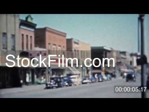 1953: Main street USA Safeway grocery store and downtown. AUSTIN, TEXAS