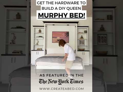 How To DIY A Vertical Queen Murphy Bed - Plans & Mechanisms #murphybed #homeimprovement #diyprojects