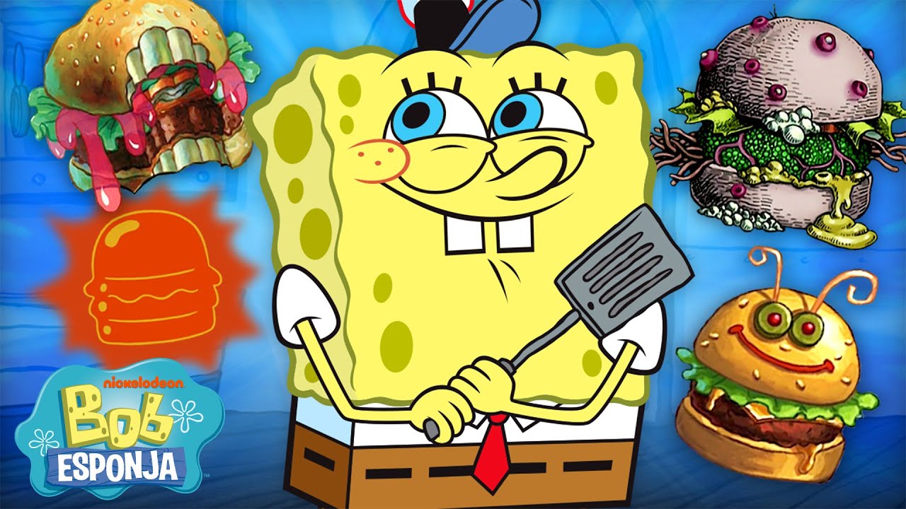 Bob Esponja | Hambúrgueres de Siri do Bob Esponja Reinventados! 🍔 | Compilação de 50 Minutos
