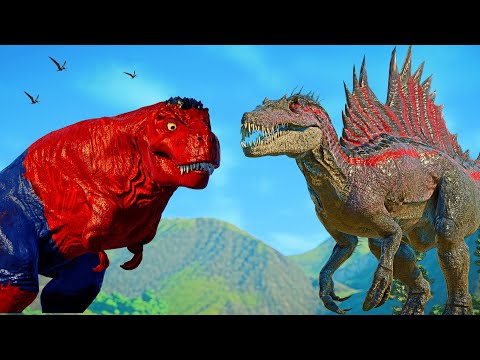 Dinosaur Breakout - Godzilla Vs Hulk T-Rex, Inspinedoraptor Jurassic World Evolution