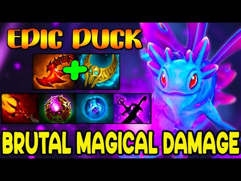EPIC TEAM FIGHT [ Puck ] BRUTAL MAGICAL DAMAGE - 27 AGGRESSIVE SAVAGE - DOTA 2 GAMEPLAY