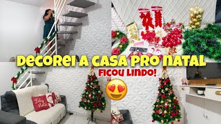 DECOREI MINHA CASA PRO NATAL😍 MINHA ÁRVORE FICOU PERFEITA! VLOG NATALINO