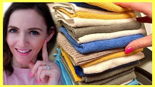 How to Clean/Wash MICROFIBER CLOTHS & TOWELS Without Damage! (Laundry Cleaning Hacks) | Andrea Jean