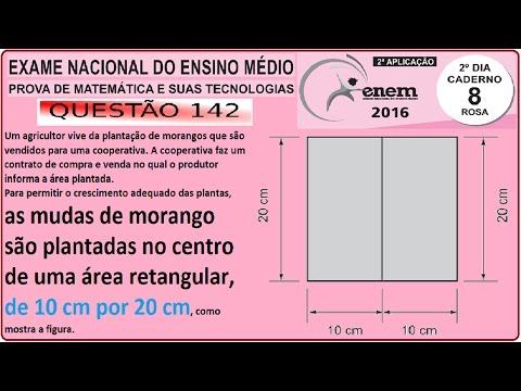 CURSO MATEMÁTICA ENEM 2016 QUESTÃO 142 PROVA ROSA RESOLVIDA EXAME NACIONAL ENSINO MÉDIO 2ª Aplicação