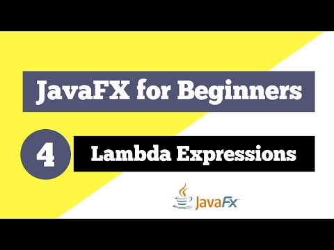 JavaFX Tutorial for Beginners 4 - How to use Lambda Expressions in JavaFX