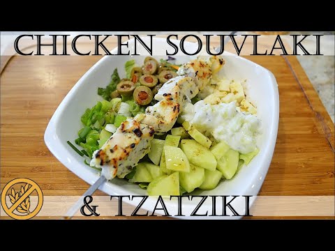 Greek Chicken Souvlaki and Tzatziki Sauce Recipe