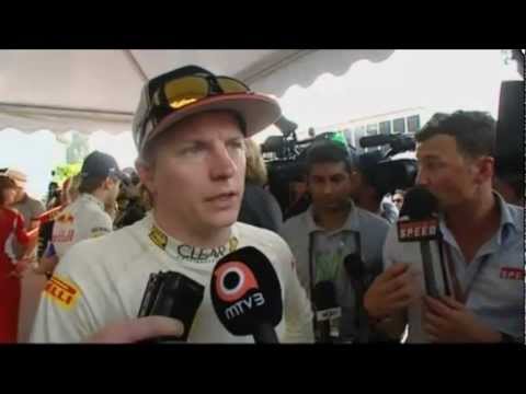 Kimi Räikkönen Interview MTV3 after Qualifying at Malaysian GP 2012