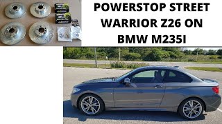 bmw f22 brakes replacement (powerstop z26 on M235i)