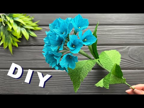 Easy! How to Make Hydrangea Crepe Paper Flower DIY decoration Ideas