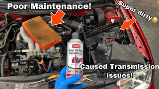 Will Cleaning Mass Airflow Sensor fix running LEAN & HARSH TRANSMISSION SHIFTS? (MK4 VW JETTA)