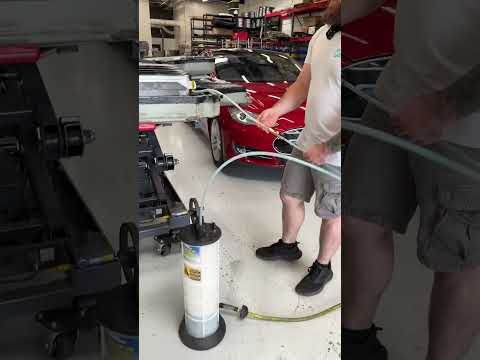 Replacing Tesla Coolant! #shorts