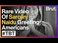Sarojini Naidu Greeting Americans In 1928