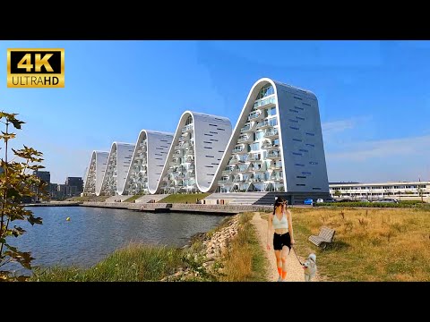 [4K] Vejle in 2 minutes - Bølgen (wave) - Walk Denmark - Fjordenhus in Vejle - Vejle Midtpunktet