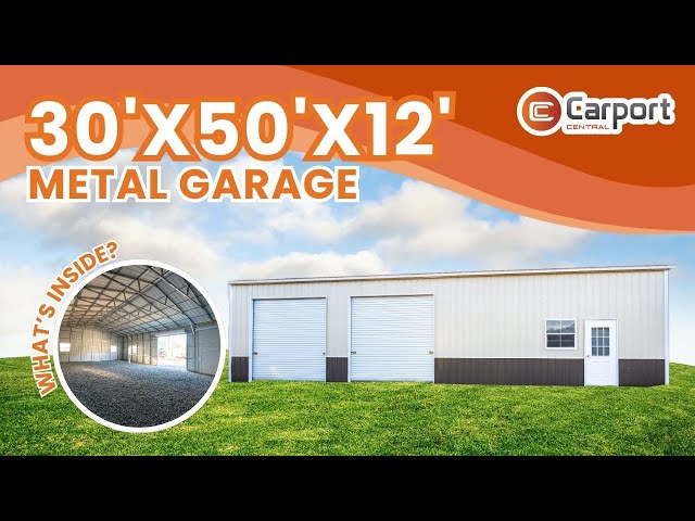 30’ x 50’ x 12’ Metal Garage