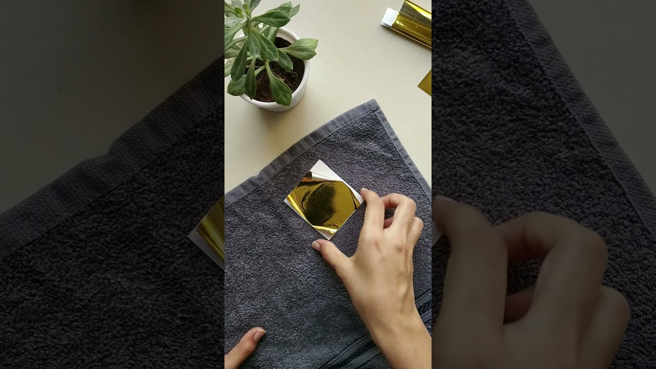 A quick hack on how you can gold foil your stickers! #Diywitharttstruck #shorts