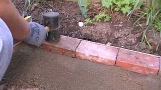Laying a block edge course