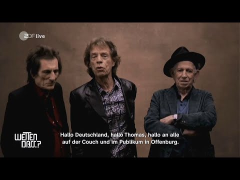 Rolling Stones verabschieden Gottschalk bei "Wetten dass"