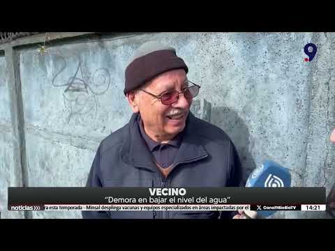 Calles inundadas en San Pedro de la Paz por sistema frontal