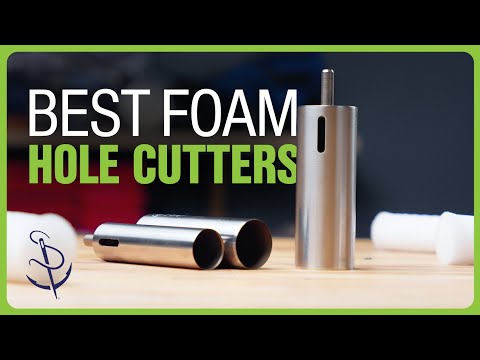 Part of a video titled Cut Foam Holes in Seconds With These Simple Tools - YouTube