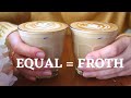How to Froth and Split Milk Equally (Making two coffees at a time)| Barista Tips