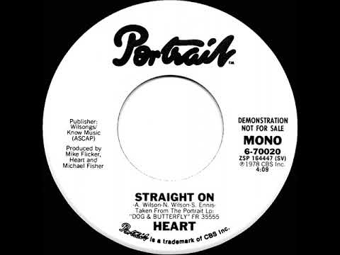 1978 Heart - Straight On (mono radio promo 45--short version)