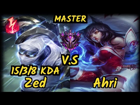 HLE Lava (ZED) vs AHRI - 15/3/8 KDA MID GAMEPLAY - KR Ranked MASTER