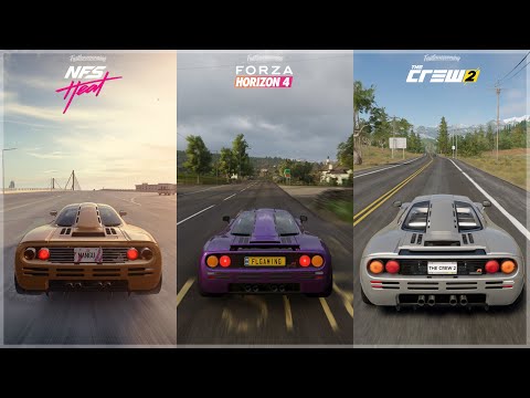 Need For Speed Heat vs Horizon 4 vs The Crew 2 | McLaren F1 Sound & 4K Gameplay Comparison