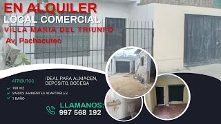 Alquiler de Local Comercial  en Villa María del Triunfo.