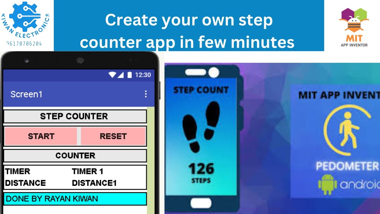 Create a Pedometer [Step Counter] App || MIT  App Inventor || Pedometer Sensor | Android app